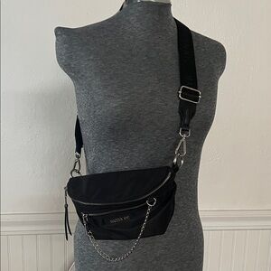 Madden NYC Black Crossbody Bag with Chain